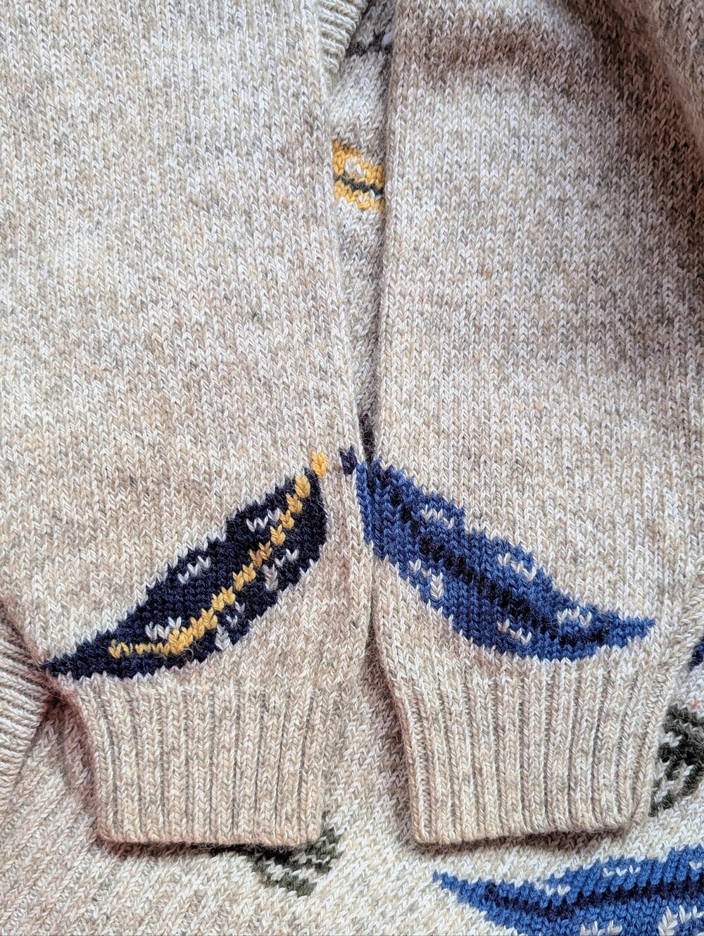 Vintage Cotton/Wool Northern Reflections Bird Themed Cardigan - Picture 10 of 11